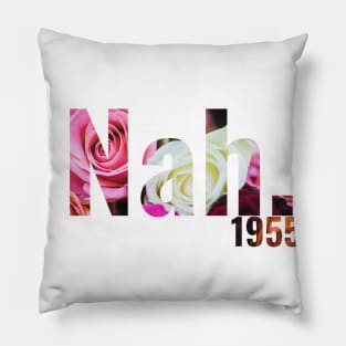 Floral Nah 1955 Rosa Pillow