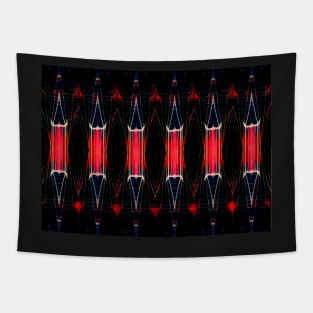 Dragonfly wing pattern red and black Tapestry