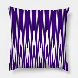 Purple and White Waves Pillow