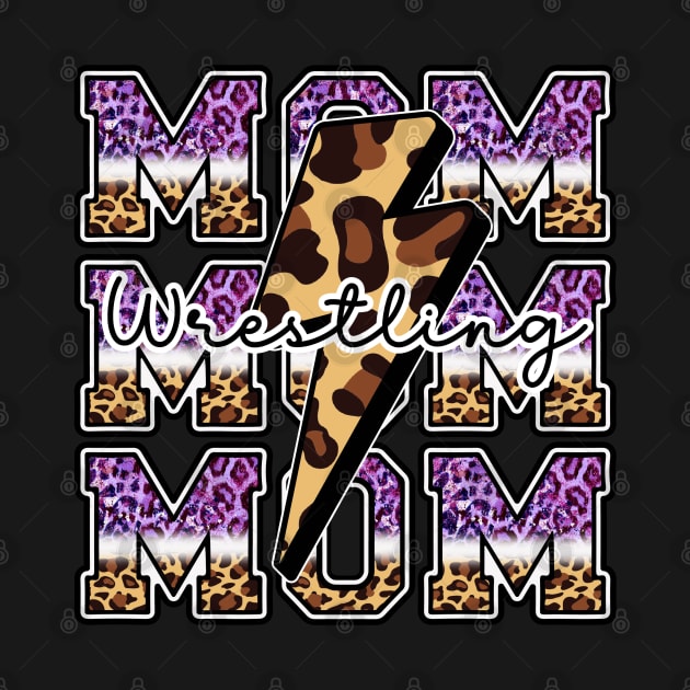 Wrestling mom purple leopard by PixieMomma Co