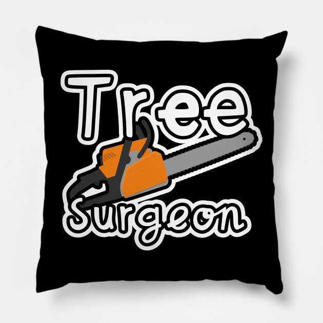 Tree Surgeon Pillow by maxcode