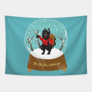 Ho Ho Ho Children Krampus is coming Christmas Fun Tapestry