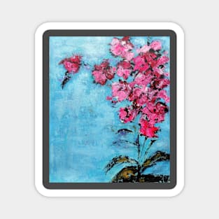 Pink Orchid Flowers Magnet