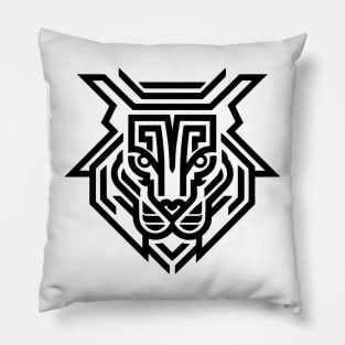 The Tiger Head (Black) Pillow