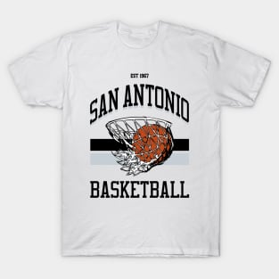 San Antonio Spurs Basketball All-Time Great Signatures T-Shirt