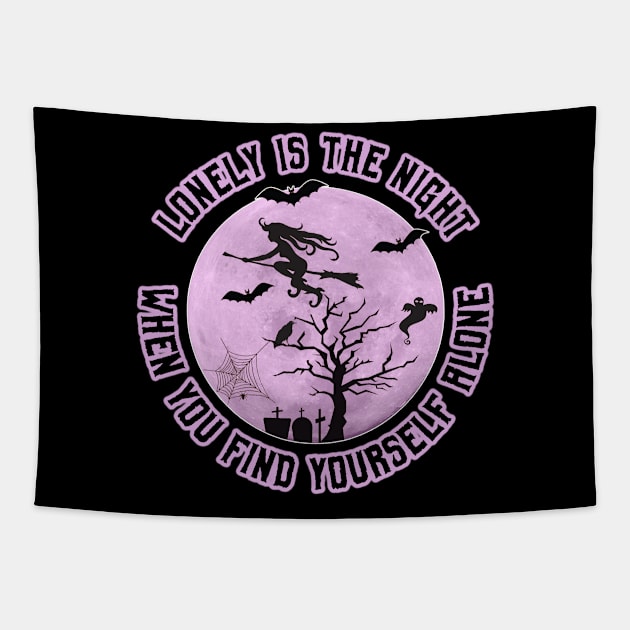 Lonely is the Night, Ladies Nostalgic 80's Halloween Costume Tapestry by Maxx Exchange