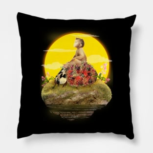 baby in a flower bug Pillow