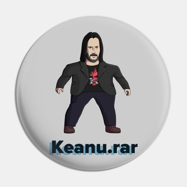 Compressed Keanu Pin by DäyteGroshi