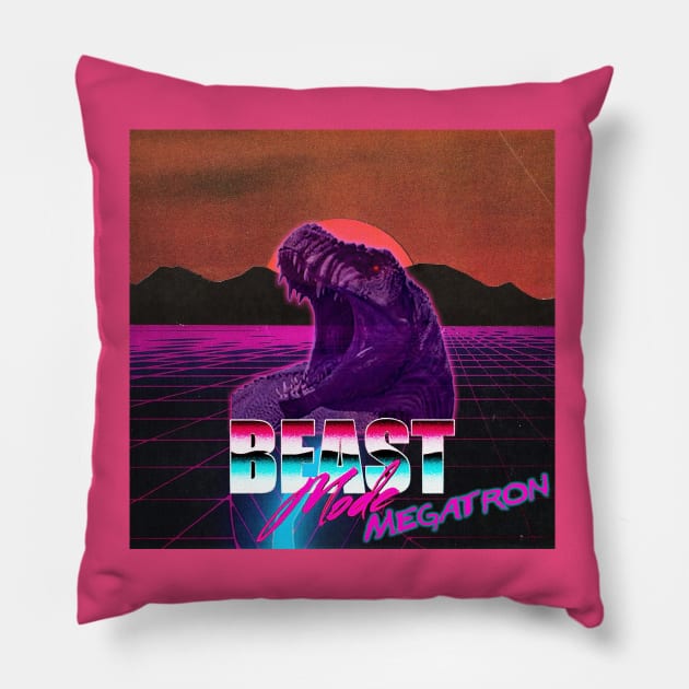 80's Beast Mode Pillow by Yamigoku