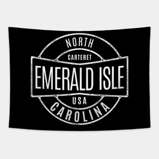 Emerald Isle, NC Summertime Vintage Vacationing Badge Tapestry