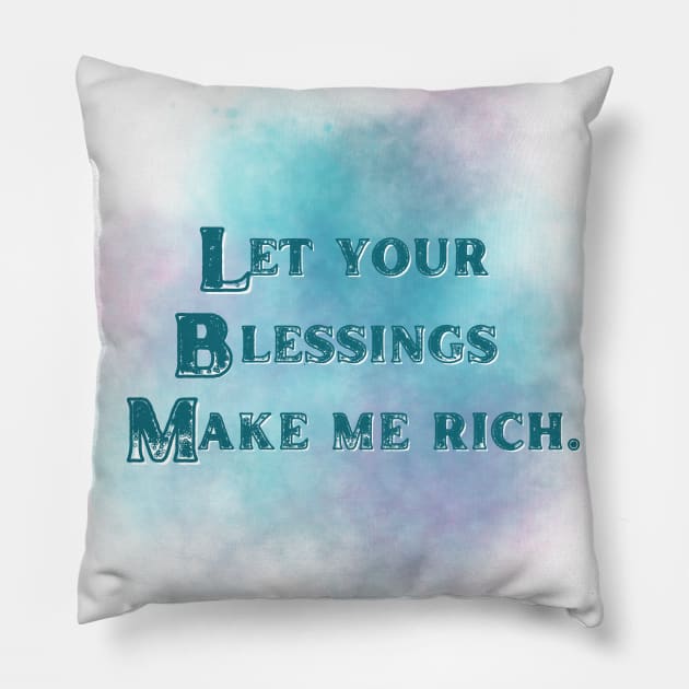 Proverbs 10:22 Pillow by Seeds of Authority