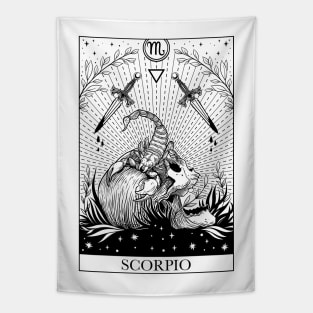 Zodiac sign tarot card Scorpio Tapestry