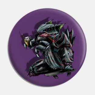 comics style alien Boss Pin