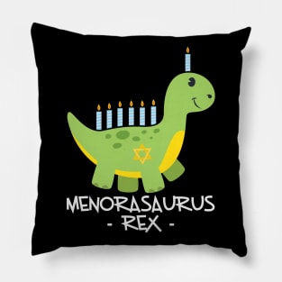 Hanukkah Dinosaur Menorasaurus T Rex Dino Chanukah Pillow