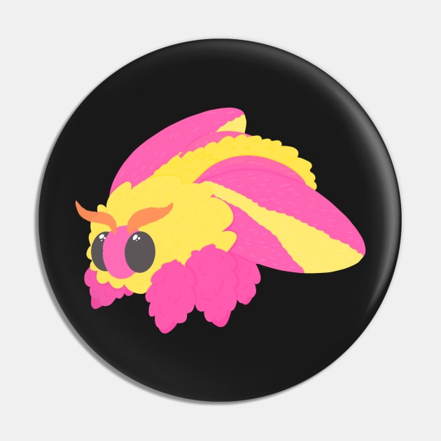 Pink moth Pin by IcyBubblegum