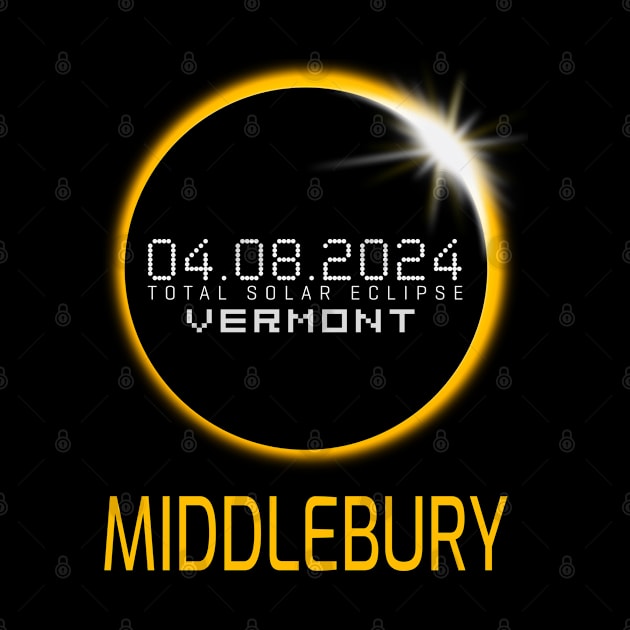 MIDDLEBURY Vermont Total Solar Eclipse April 8 2024 Vermont by TeeaxArt