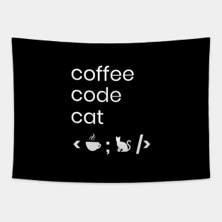 COFFEE CODE CAT Tapestry