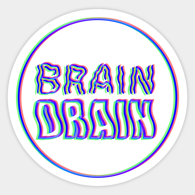 Brain Drain Indie Sticker Teepublic Check out our set of sticker png images that you can download for free. brain drain