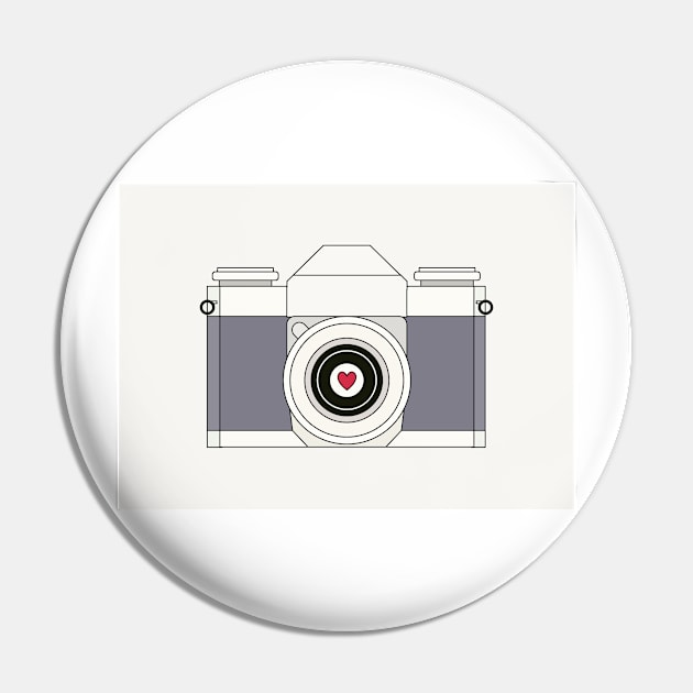 Retro Camera Pin by RumourHasIt