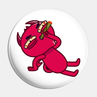 The red devil is high on drugs Pin