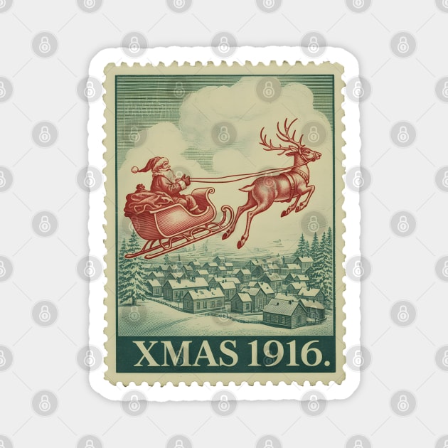 Classic-Christmas-Stamp Magnet by JessArty