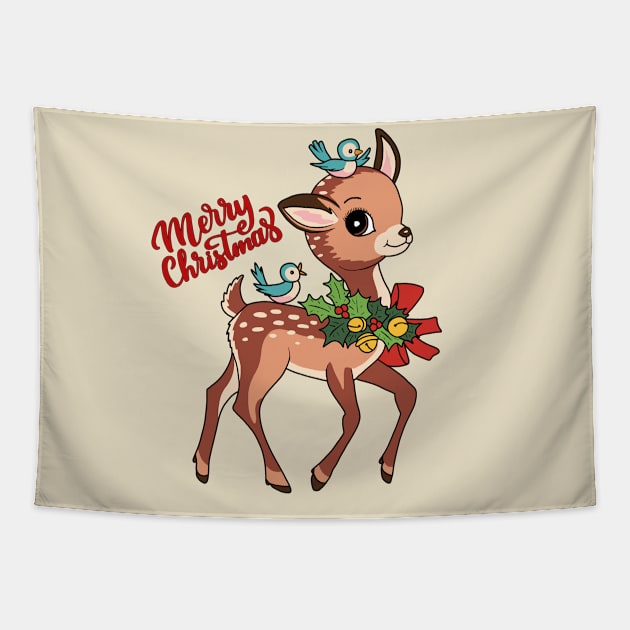 Little Reindeer Tapestry by valentinahramov