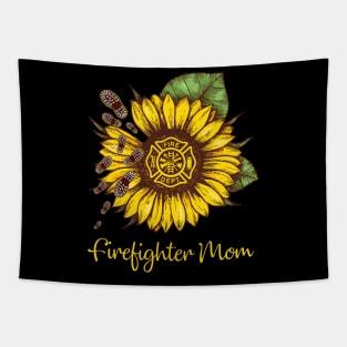 Sunflower Firefighter Mom Tapestry