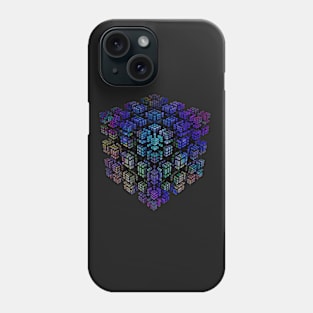 Rainbow Fractal Cube Phone Case