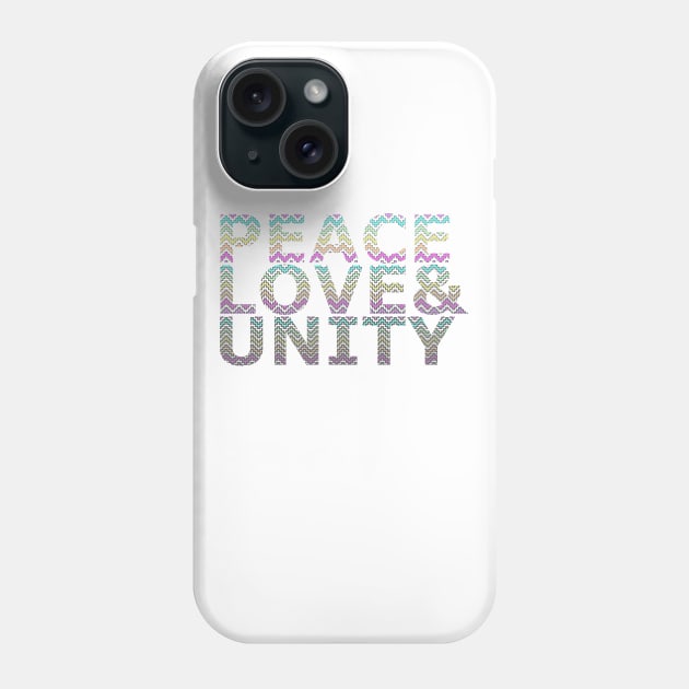 Peace, Love & Unity #001 Phone Case by MindGlowArt