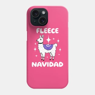 Festive Llama - Fleece Navidad Phone Case