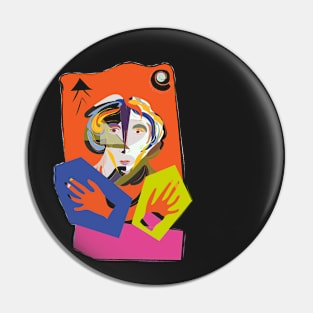 Fauve portrait Pin