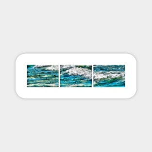 Cresting Waves Triptych Magnet