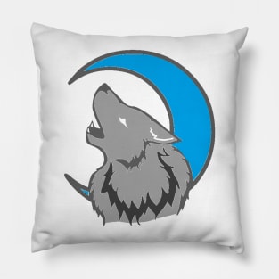 wolf and the moon Pillow