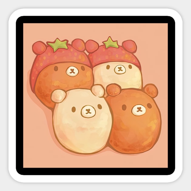 Kawaii Mochi Food Sticker Japanese Food Sticker Water 