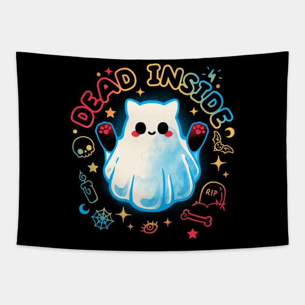 Cat ghost dead inside Tapestry by NemiMakeit