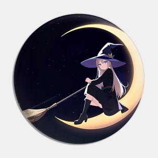 Witch Broomstick Pin