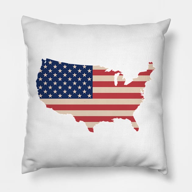 America Patriotic Flag Pillow by ALLAMDZ