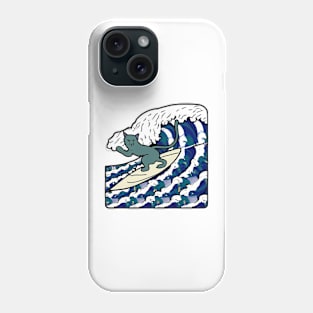 Cute Cat Goes Surfing Phone Case