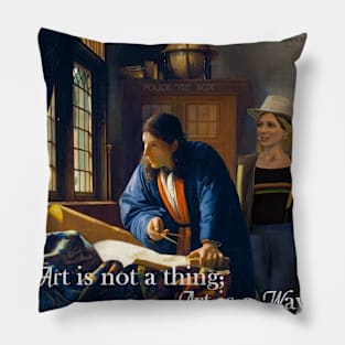 The Doctor and Vermeer's Geographer 2 Pillow