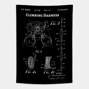 Climbing Harness Patent, Rock Climbing Patent, Rock Climbing Gift Tapestry