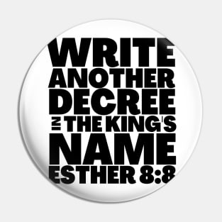 Esther 8-8 Purim Bible Story Write Another Decree Pin