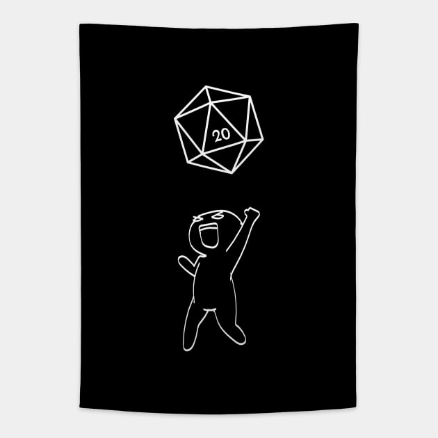 Celebrating Critical Success D20 Dice Tapestry by pixeptional