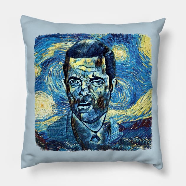 Mr Bean Van Gogh Style Pillow by todos