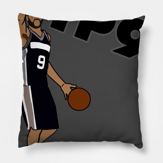 Tony Parker 'TP9' - NBA San Antonio Spurs Pillow by xavierjfong