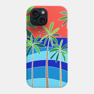 Palmisland, palmtrees, beach and coconuts Phone Case