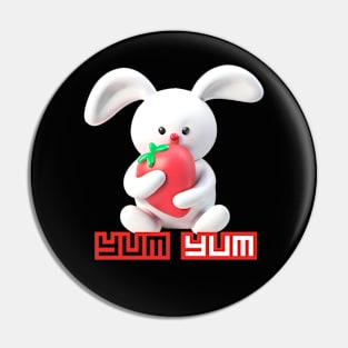 bunny loves strawberry yum yum Pin