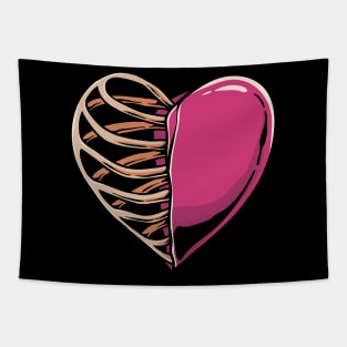 Heart and skeleton Tapestry