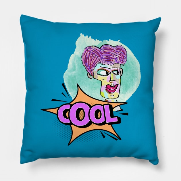 Big lips guy Pillow by DLGstudio