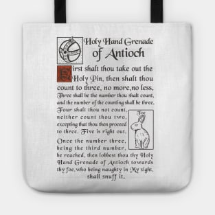 Holy Hand Grenade Script Tote