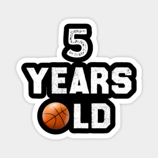 I'm 5 Basketball Theme Birthday Party Celebration 5th Magnet